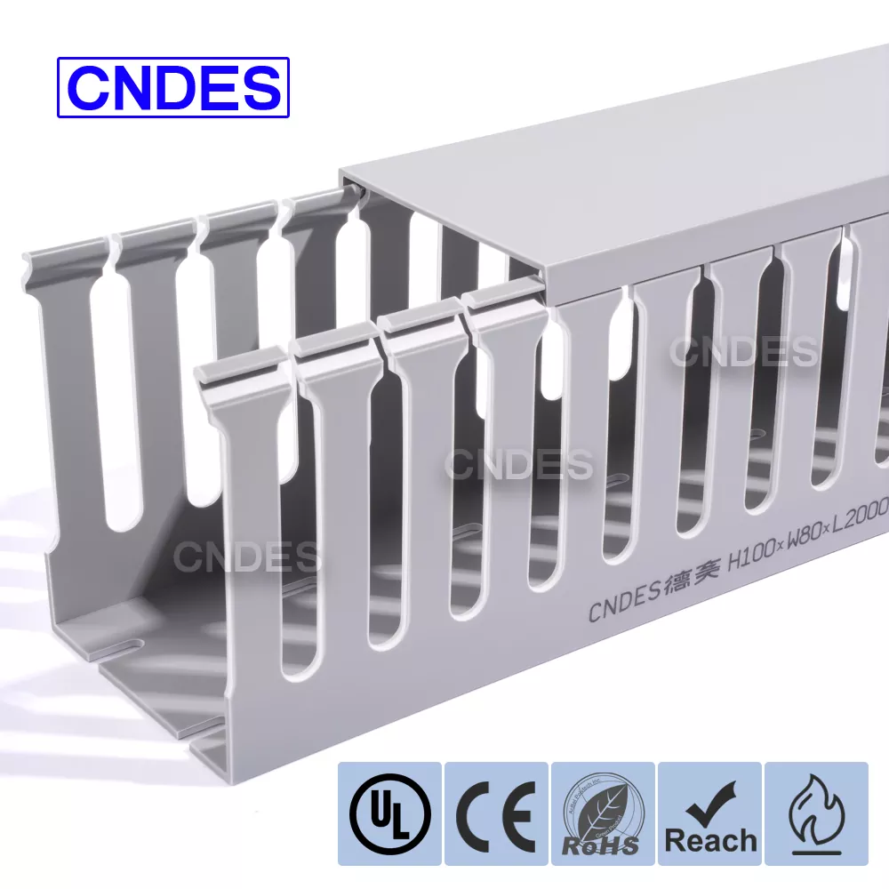 Elastyczny kanał kablowy z PCV ze szczeliną 100×80