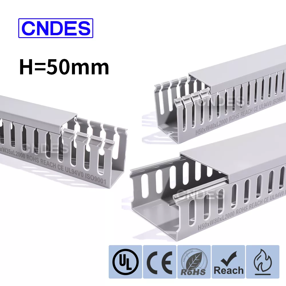 Szczelinowy kanał okablowania panelu PCV o wysokości 50 mm